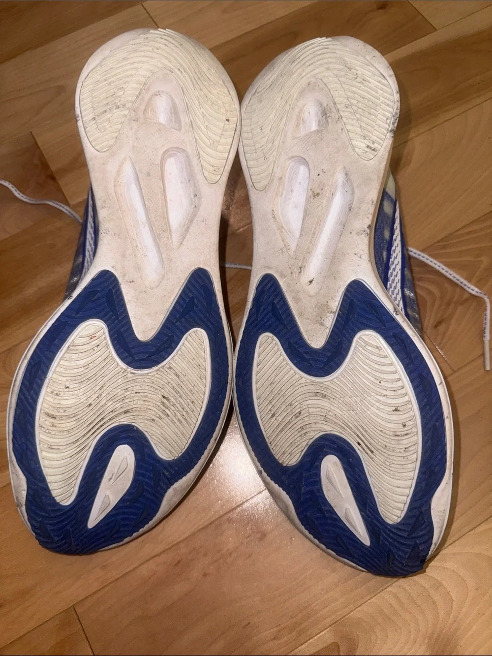 Nike Zoom Gravity Men's White and Blue Performance Running Shoes sz12 EUC